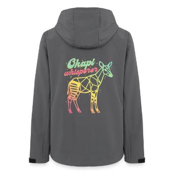 Okapi Whisperer - Women’s Recycled Softshell Jacket by Stanley/Stella - anthracite - Back - AI Model Female 172 light (172cm)