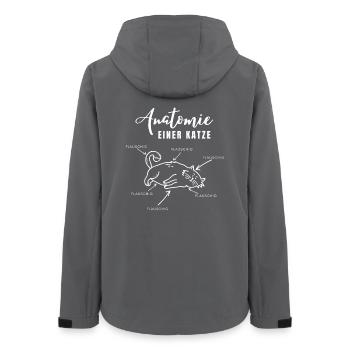 Anatomie d’un chat – tout est duveteux - Veste softshell femme recyclée Stanley/Stella - charbon - Dos - AI Model Female 172 light (172cm)