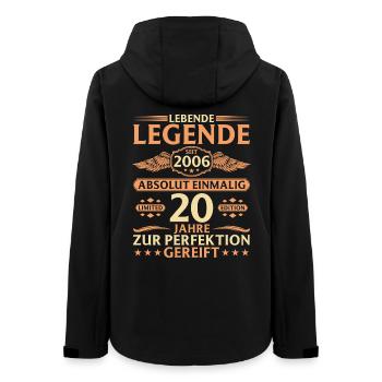 20th Birthday Absolutely Unique Vintage 2006 - Women’s Recycled Softshell Jacket by Stanley/Stella - black - Back - AI Model Female 172 light (172cm)