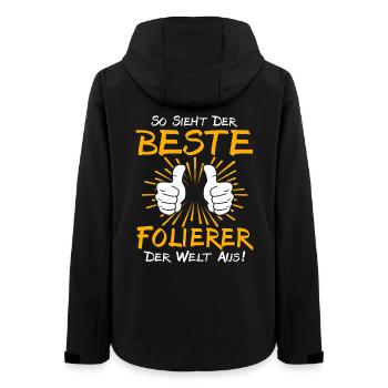 Folierer Geschenkidee - Frauen Recycelte Softshelljacke von Stanley/Stella - Schwarz - Hinten - AI Model Female 172 light (172cm)