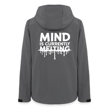 Mind Is Currently Melting Spruch Stress Burnout - Women’s Recycled Softshell Jacket by Stanley/Stella - anthracite - Back - AI Model Female 172 light (172cm)