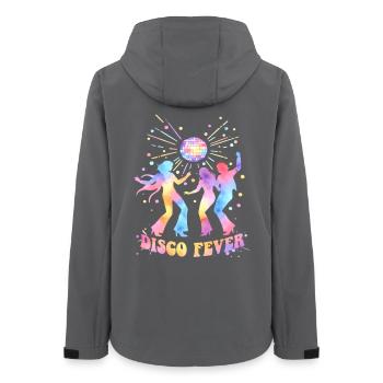 DISCO FEVER Party 70s Dance Watercolor - Women’s Recycled Softshell Jacket by Stanley/Stella - anthracite - Back - AI Model Female 172 light (172cm)