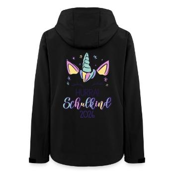 Hurra Schulkind 2026 - Frauen Recycelte Softshelljacke von Stanley/Stella - Schwarz - Hinten - AI Model Female 172 light (172cm)
