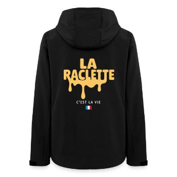 La Raclette C’est La Vie | Humour Fromage & Hiver - Veste softshell femme recyclée Stanley/Stella - noir - Dos - AI Model Female 172 light (172cm)