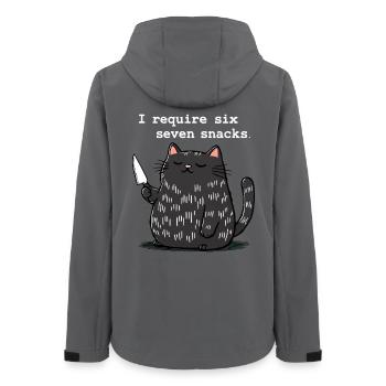 6-7 Internet Meme 6 7 Snack Katze - Frauen Recycelte Softshelljacke von Stanley/Stella - Anthrazit - Hinten - AI Model Female 172 light (172cm)