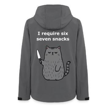 6-7 Internet Meme 6 7 Snack Cat - Women’s Recycled Softshell Jacket by Stanley/Stella - anthracite - Back - AI Model Female 172 light (172cm)