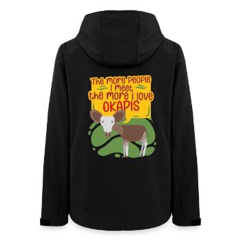 Okapi Animal - Veste softshell femme recyclée Stanley/Stella - noir - Dos - AI Model Female 172 light (172cm)