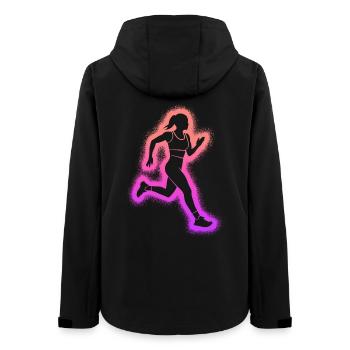 Running Jogging Kids Ladies Girls Runner - Women’s Recycled Softshell Jacket by Stanley/Stella - black - Back - AI Model Female 172 light (172cm)