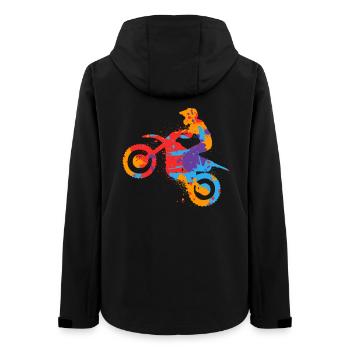 Moto Tout-terrain Motocross moto moto moto colorée - Veste softshell femme recyclée Stanley/Stella - noir - Dos - AI Model Female 172 light (172cm)