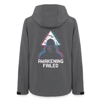 Awakening Failed – Neon Glitch Figur - Frauen Recycelte Softshelljacke von Stanley/Stella - Anthrazit - Hinten - AI Model Female 172 light (172cm)