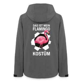 THIS IS MY FLAMINGO COSTUME - Women’s Recycled Softshell Jacket by Stanley/Stella - anthracite - Back - AI Model Female 172 light (172cm)