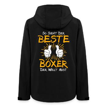 Boxer Geschenkidee - Frauen Recycelte Softshelljacke von Stanley/Stella - Schwarz - Hinten - AI Model Female 172 light (172cm)