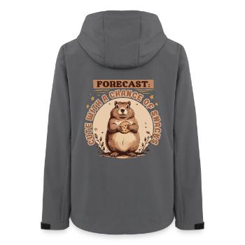 Groundhog Day Groundhog - Women’s Recycled Softshell Jacket by Stanley/Stella - anthracite - Back - AI Model Female 172 light (172cm)