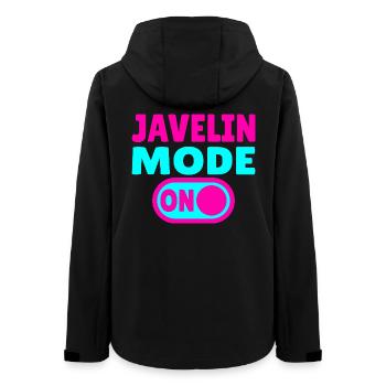 Javelin Mode ON - Javelin Throw - Women’s Recycled Softshell Jacket by Stanley/Stella - black - Back - AI Model Female 172 light (172cm)