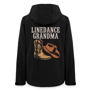 Line Dance Grandma Boots - Frauen Recycelte Softshelljacke von Stanley/Stella - Schwarz - Hinten - AI Model Female 172 light (172cm)