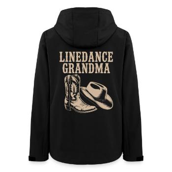 Linedance Oma Boots Hut - Frauen Recycelte Softshelljacke von Stanley/Stella - Schwarz - Hinten - AI Model Female 172 light (172cm)