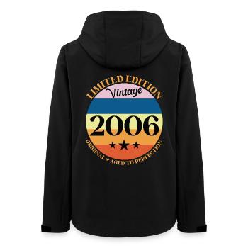 2006 Vintage Birthday Gift - Women’s Recycled Softshell Jacket by Stanley/Stella - black - Back - AI Model Female 172 light (172cm)