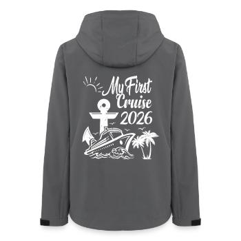 My First Cruise 2026 Family Vacation Trip Ship Mat - Women’s Recycled Softshell Jacket by Stanley/Stella - anthracite - Back - AI Model Female 172 light (172cm)
