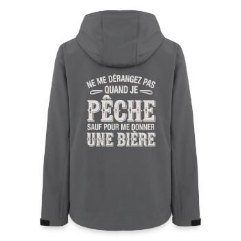 Don't bother me when I fish except for beer - Women’s Recycled Softshell Jacket by Stanley/Stella - anthracite - Back - AI Model Female 172 light (172cm)