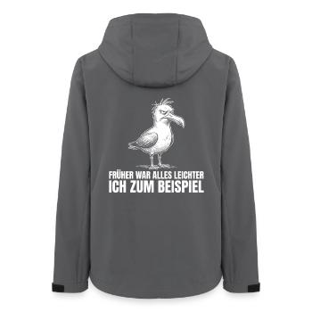 Tout était plus facile avant – moi, par exemple - Veste softshell femme recyclée Stanley/Stella - charbon - Dos - AI Model Female 172 light (172cm)