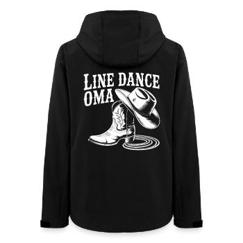 Line Dance Oma Cowboy Boots - Frauen Recycelte Softshelljacke von Stanley/Stella - Schwarz - Hinten - AI Model Female 172 light (172cm)
