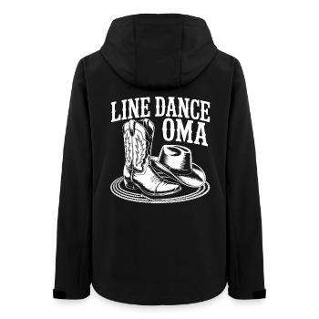 Line Dance Oma Cowboy Boots - Frauen Recycelte Softshelljacke von Stanley/Stella - Schwarz - Hinten - AI Model Female 172 light (172cm)