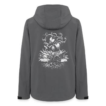 Botanischer Hunger - Frauen Recycelte Softshelljacke von Stanley/Stella - Anthrazit - Hinten - AI Model Female 172 light (172cm)