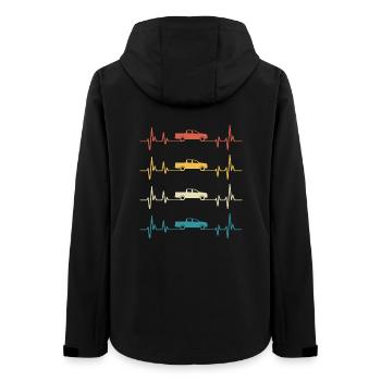  Pick-up retro heartbeat off-road car - Women’s Recycled Softshell Jacket by Stanley/Stella - black - Back - AI Model Female 172 light (172cm)