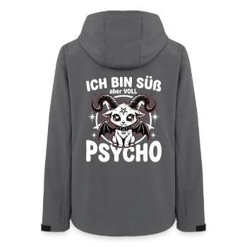 I'm Cute But Full Psycho – Kawaii Goth - Women’s Recycled Softshell Jacket by Stanley/Stella - anthracite - Back - AI Model Female 172 light (172cm)