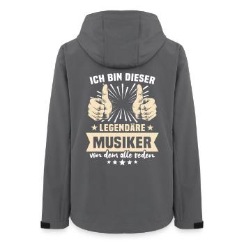 Dictons des musiciens - Veste softshell femme recyclée Stanley/Stella - charbon - Dos - AI Model Female 172 light (172cm)