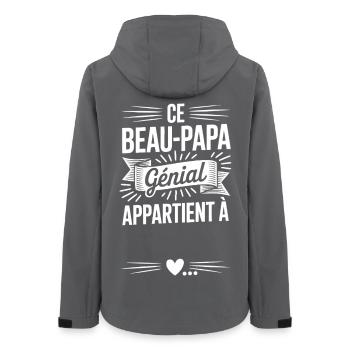 Dieser tolle, gutaussehende Vater zum Personalisieren – Familiengeschenk - Frauen Recycelte Softshelljacke von Stanley/Stella - Anthrazit - Hinten - AI Model Female 172 light (172cm)