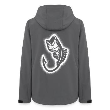 Fishing Fisherman Kids Men's Angler - Women’s Recycled Softshell Jacket by Stanley/Stella - anthracite - Back - AI Model Female 172 light (172cm)