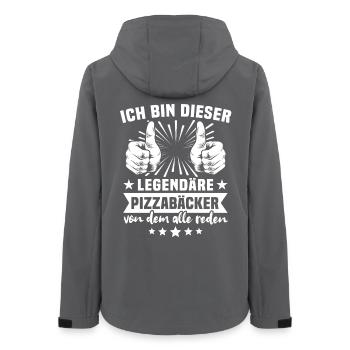 Pizza Maker Legend - Women’s Recycled Softshell Jacket by Stanley/Stella - anthracite - Back - AI Model Female 172 light (172cm)