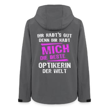 Opticien Spruch - Veste softshell femme recyclée Stanley/Stella - charbon - Dos - AI Model Female 172 light (172cm)