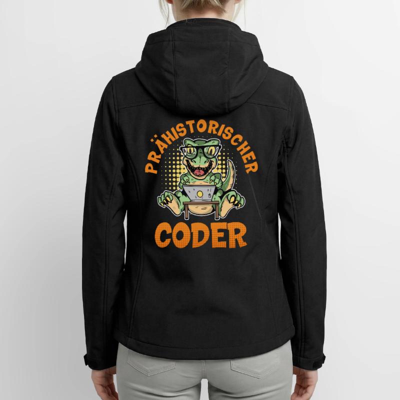 Coding PREHISTORIC CODER Fun Women’s Recycled Softshell Jacket by Stanley/Stella