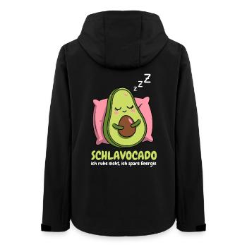Schlavocado Avocado - Frauen Recycelte Softshelljacke von Stanley/Stella - Schwarz - Hinten - AI Model Female 172 light (172cm)