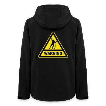 WARNING Eishockey Gefahr - Frauen Recycelte Softshelljacke von Stanley/Stella - Schwarz - Hinten - AI Model Female 172 light (172cm)