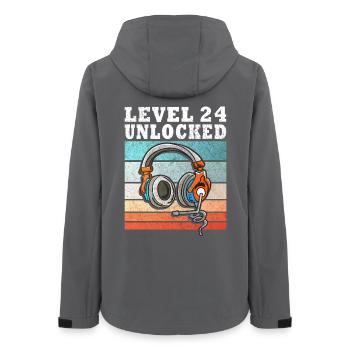 Level 24 Unlocked Kopfhörer - Frauen Recycelte Softshelljacke von Stanley/Stella - Anthrazit - Hinten - AI Model Female 172 light (172cm)
