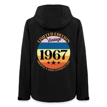 1967 Vintage Birthday Gift 67 Birthday - Women’s Recycled Softshell Jacket by Stanley/Stella - black - Back - AI Model Female 172 light (172cm)