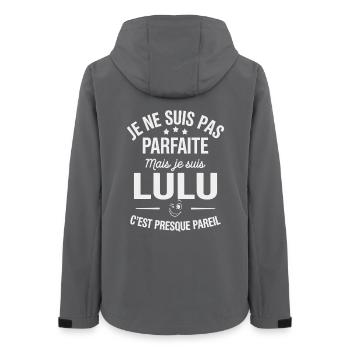 NOT PERFECT BUT lulu almost the same - Women’s Recycled Softshell Jacket by Stanley/Stella - anthracite - Back - AI Model Female 172 light (172cm)