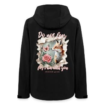Bibelvers Christlich Fuchs - Frauen Recycelte Softshelljacke von Stanley/Stella - Schwarz - Hinten - AI Model Female 172 light (172cm)
