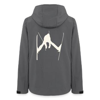 Freestyle Ski Sprung Silhouette - Frauen Recycelte Softshelljacke von Stanley/Stella - Anthrazit - Hinten - AI Model Female 172 light (172cm)
