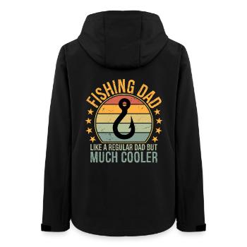 Un père pêcheur comme un père ordinaire mais bien plus cool - Veste softshell femme recyclée Stanley/Stella - noir - Dos - AI Model Female 172 light (172cm)