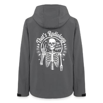 Radiology Skeleton Motif - Women’s Recycled Softshell Jacket by Stanley/Stella - anthracite - Back - AI Model Female 172 light (172cm)