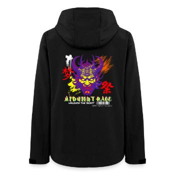 Midnight Rage Glitch Oni Face Style Urbain - Veste softshell femme recyclée Stanley/Stella - noir - Dos - AI Model Female 172 light (172cm)