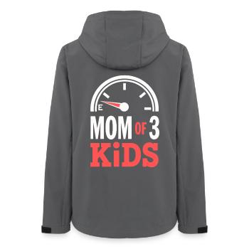 Mom Of 3 Kids Tank Empty Mom Humor - Women’s Recycled Softshell Jacket by Stanley/Stella - anthracite - Back - AI Model Female 172 light (172cm)