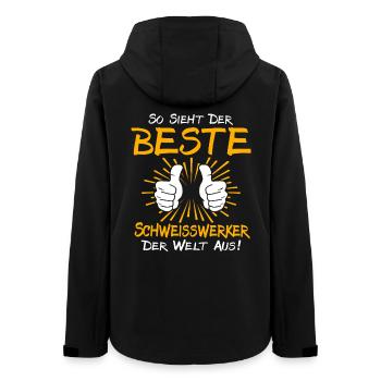 Schweisswerker Geschenkidee - Frauen Recycelte Softshelljacke von Stanley/Stella - Schwarz - Hinten - AI Model Female 172 light (172cm)