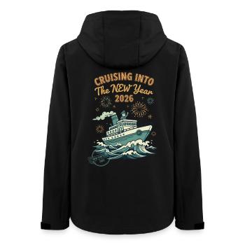 Cruising Into The New Year 2026 Adventure - Women’s Recycled Softshell Jacket by Stanley/Stella - black - Back - AI Model Female 172 light (172cm)