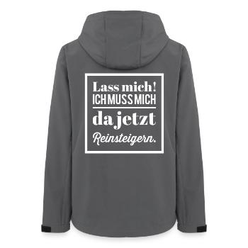 Let me go! I have to get into it. Gamer - Women’s Recycled Softshell Jacket by Stanley/Stella - anthracite - Back - AI Model Female 172 light (172cm)