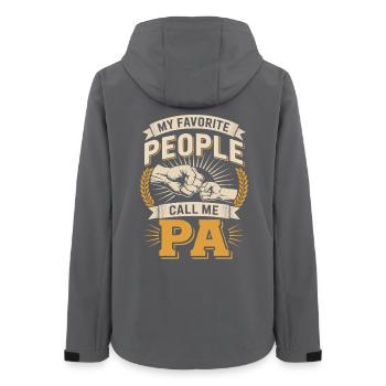 Papa-LiebeMeine Lieblingsmenschen nennen mich Papa - Frauen Recycelte Softshelljacke von Stanley/Stella - Anthrazit - Hinten - AI Model Female 172 light (172cm)